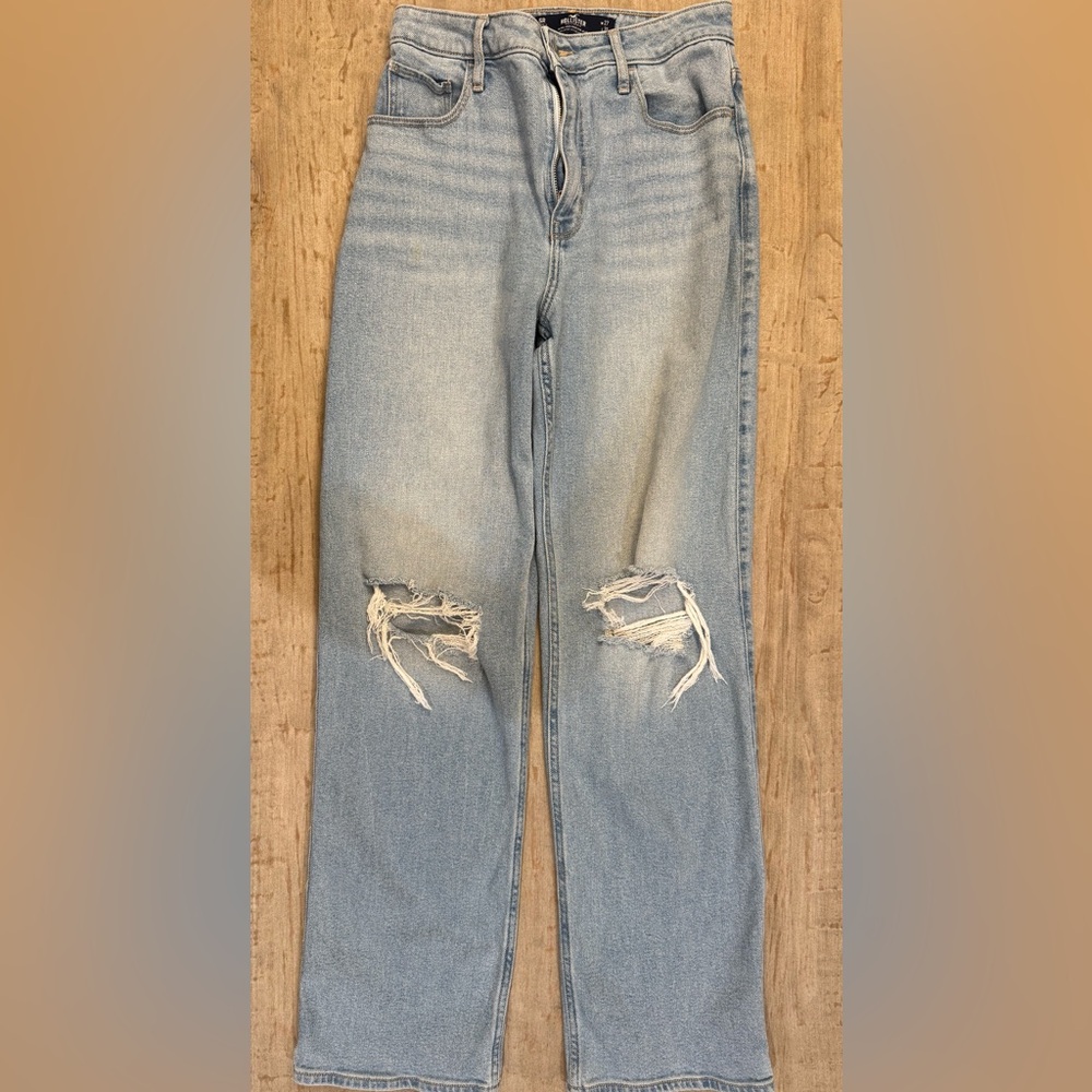 Hollister Light Blue Ultra High-Rise Dad Jeans